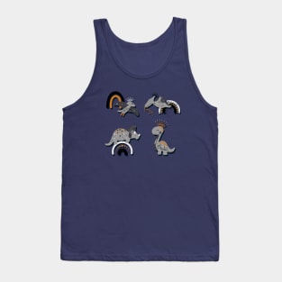 Cute dinosaur illustration with astrology elements Tank Top